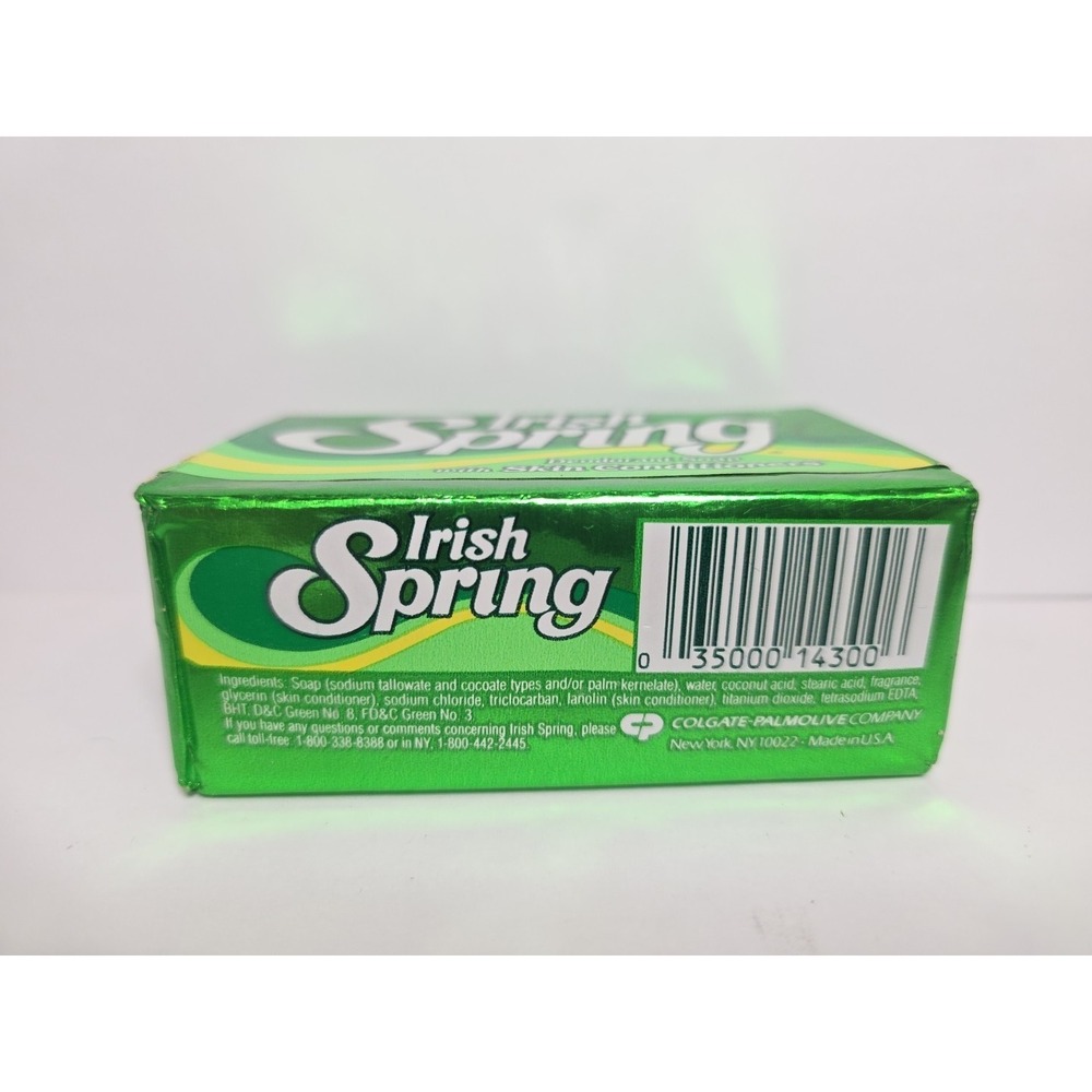 Irish‎ Spring Deodorant Soap Bar Vintage Green Foil  NOS Sealed - Picture 2 of 6